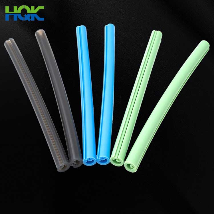 Foldable Reusable Food Grade Open Clip Snap Silicone Straws